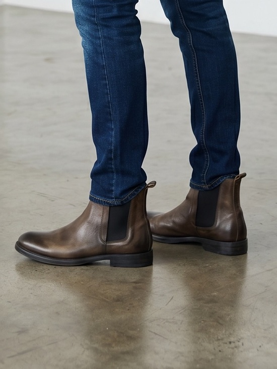 Bacco Bucci Other - Men’s Bacco Bucci Rustic Italian Leather Chelsea Boots. Size 9.5 GUC